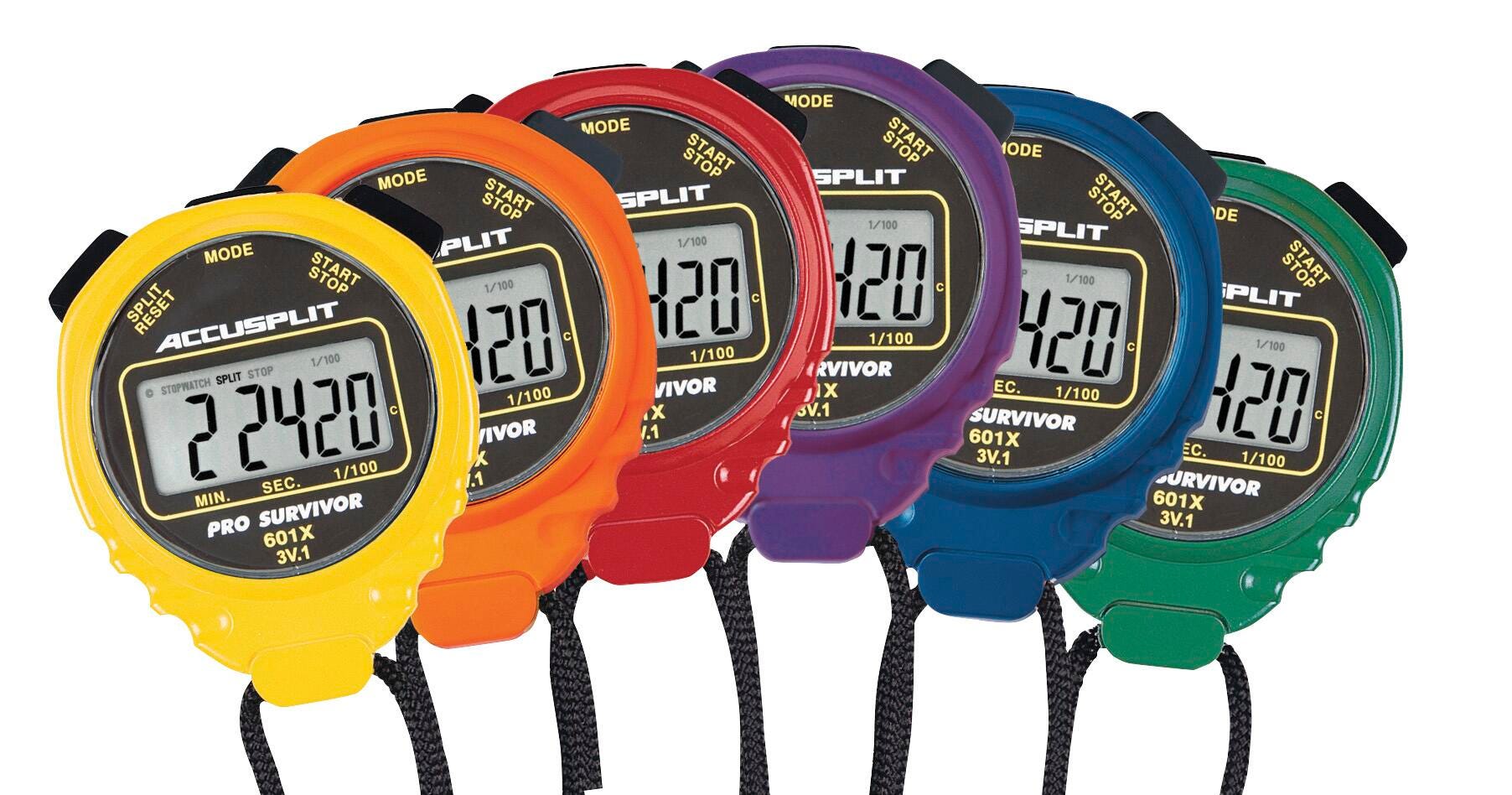 Accusplit A601XBK Pro Survivor Stop Watch Set, Assorted, Set of 7, Item Number 1497498